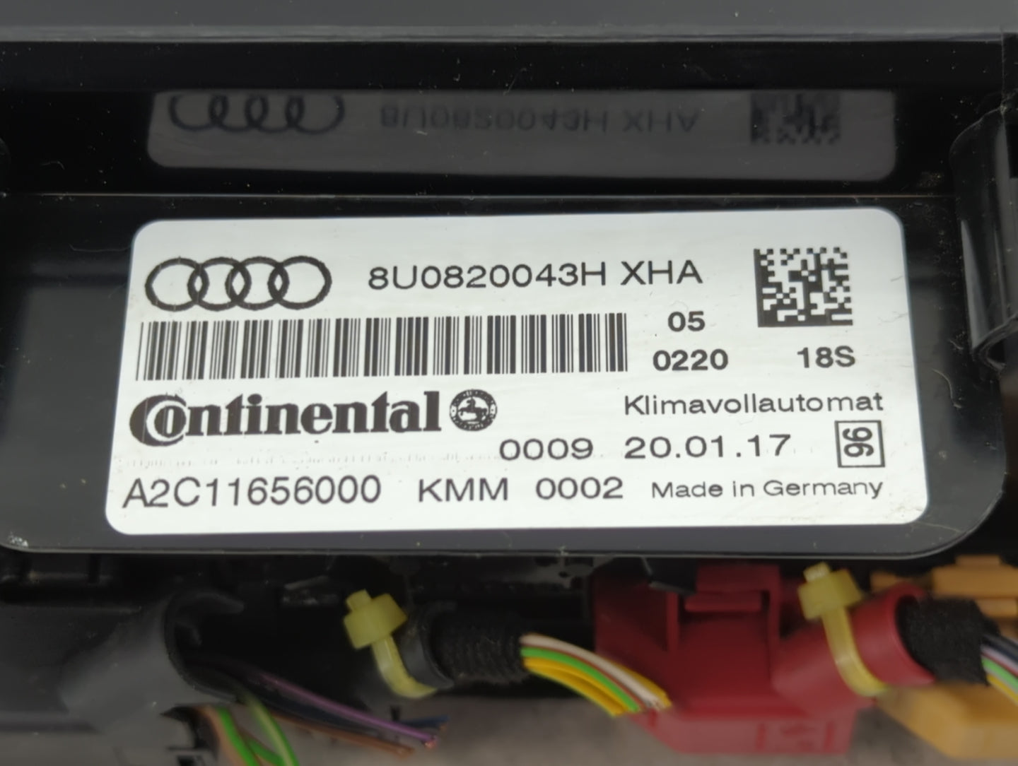 2017 Audi Q3 Climate Control Module Temperature AC/Heater Replacement P/N:8U0820043H Fits OEM Used Auto Parts - Oemusedautop