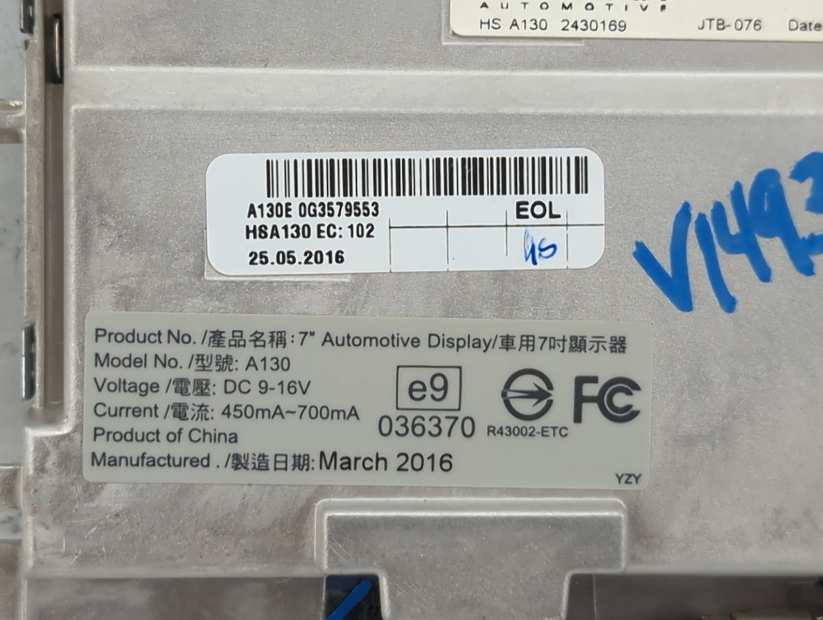 2013-2017 Audi Q5 Information Radio Display Screen 1412676 - Oemusedautoparts1.com