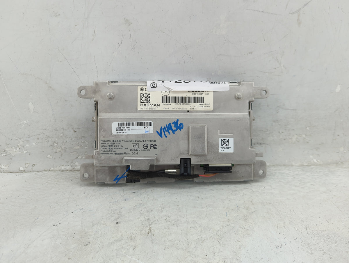 2013-2017 Audi Q5 Information Radio Display Screen 1412676 - Oemusedautoparts1.com