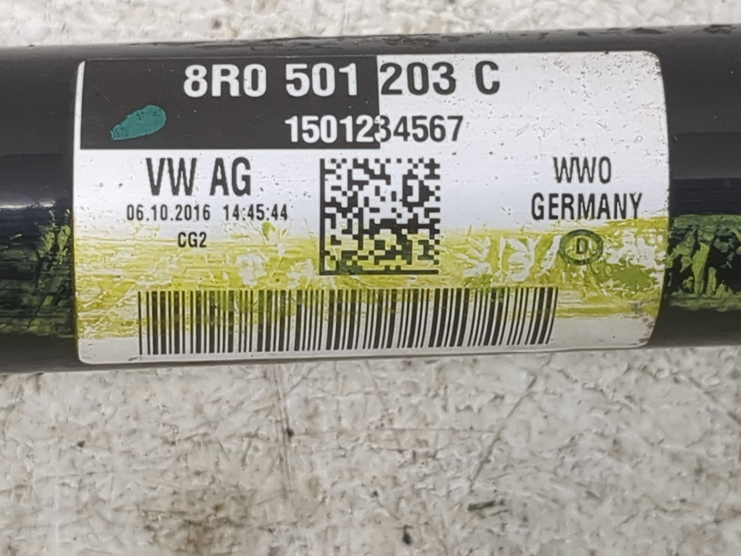 2013-2017 Audi Q5 Axle Shaft Rear Passenger Cv C/v - Oemusedautoparts1.com
