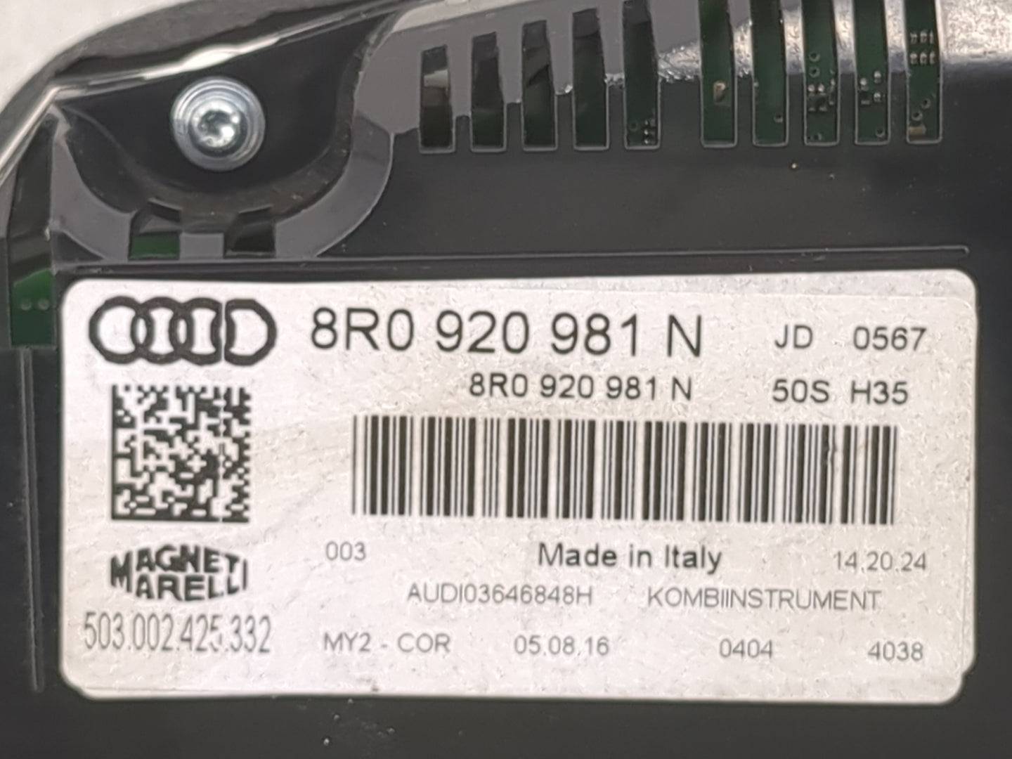 2013-2017 Audi Q5 Instrument Cluster Speedometer Gauges P/N:8R0 920 981 N Miles: Fits Fits 2013 2014 2015 2016 2017 OEM Used