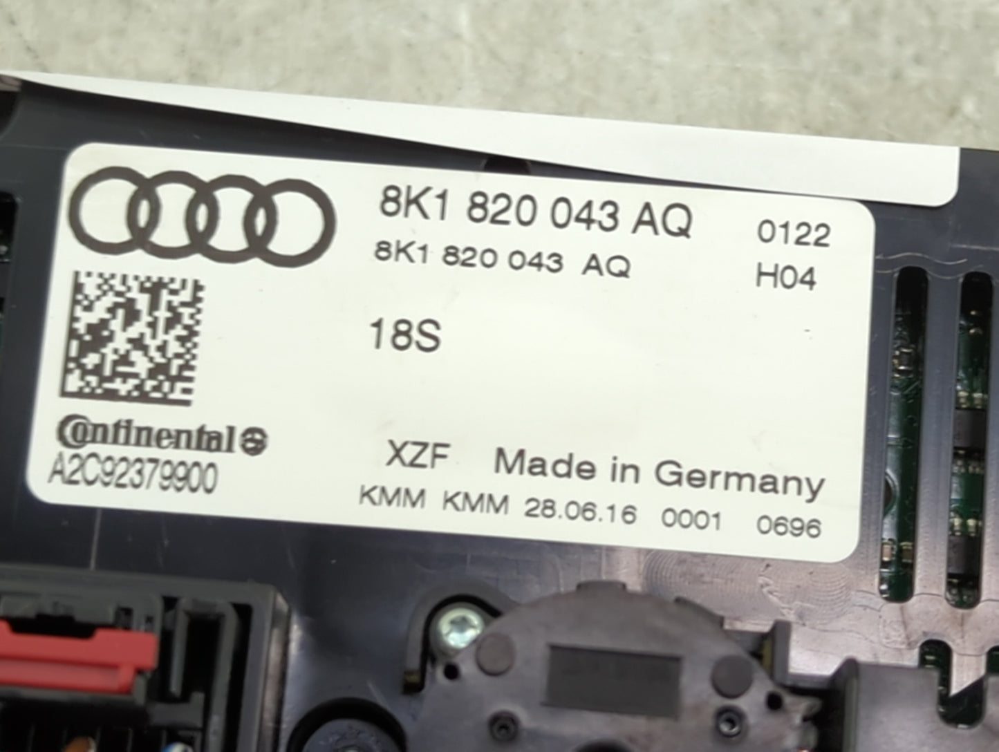 2013-2017 Audi Q5 Climate Control Module Temperature AC/Heater Replacement P/N:8K1 820 043 AQ Fits Fits 2013 2014 2015 2016 