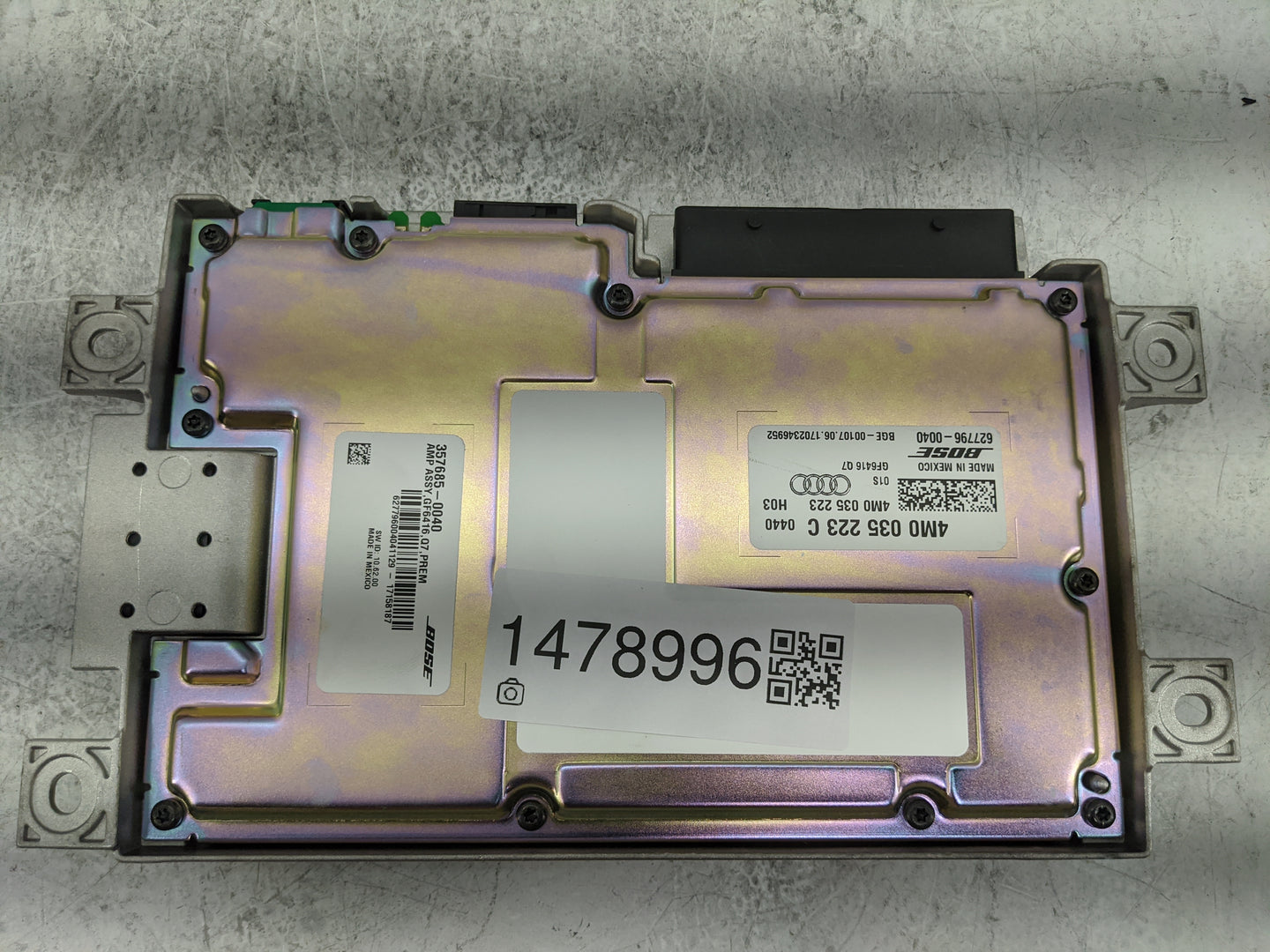2017-2019 Audi Q7 Radio Speaker Amplifier 1478996 - Oemusedautoparts1.com