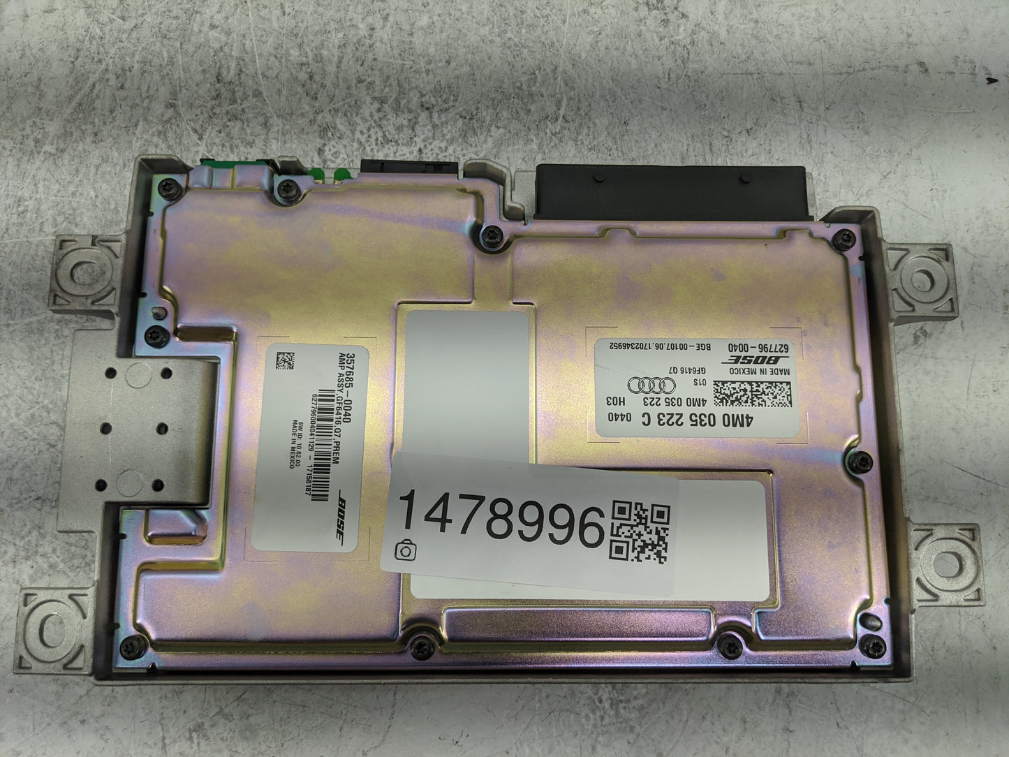 2017-2019 Audi Q7 Radio Speaker Amplifier 1478996 - Oemusedautoparts1.com