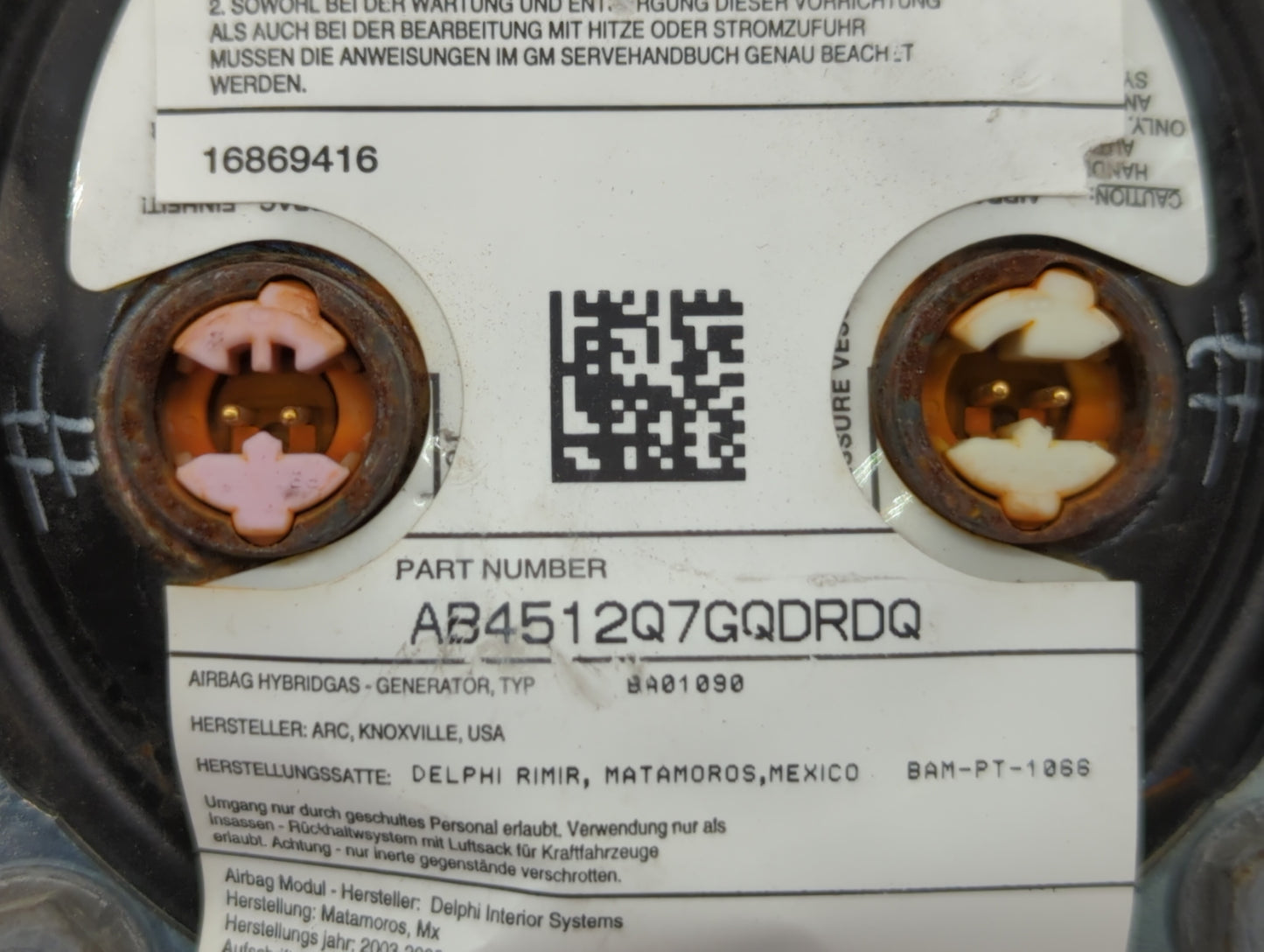 2017 Audi Q7 Air Bag Driver Left Steering Wheel Mounted P/N:AB4512Q7GQDRDQ Fits OEM Used Auto Parts - Oemusedautoparts1.com