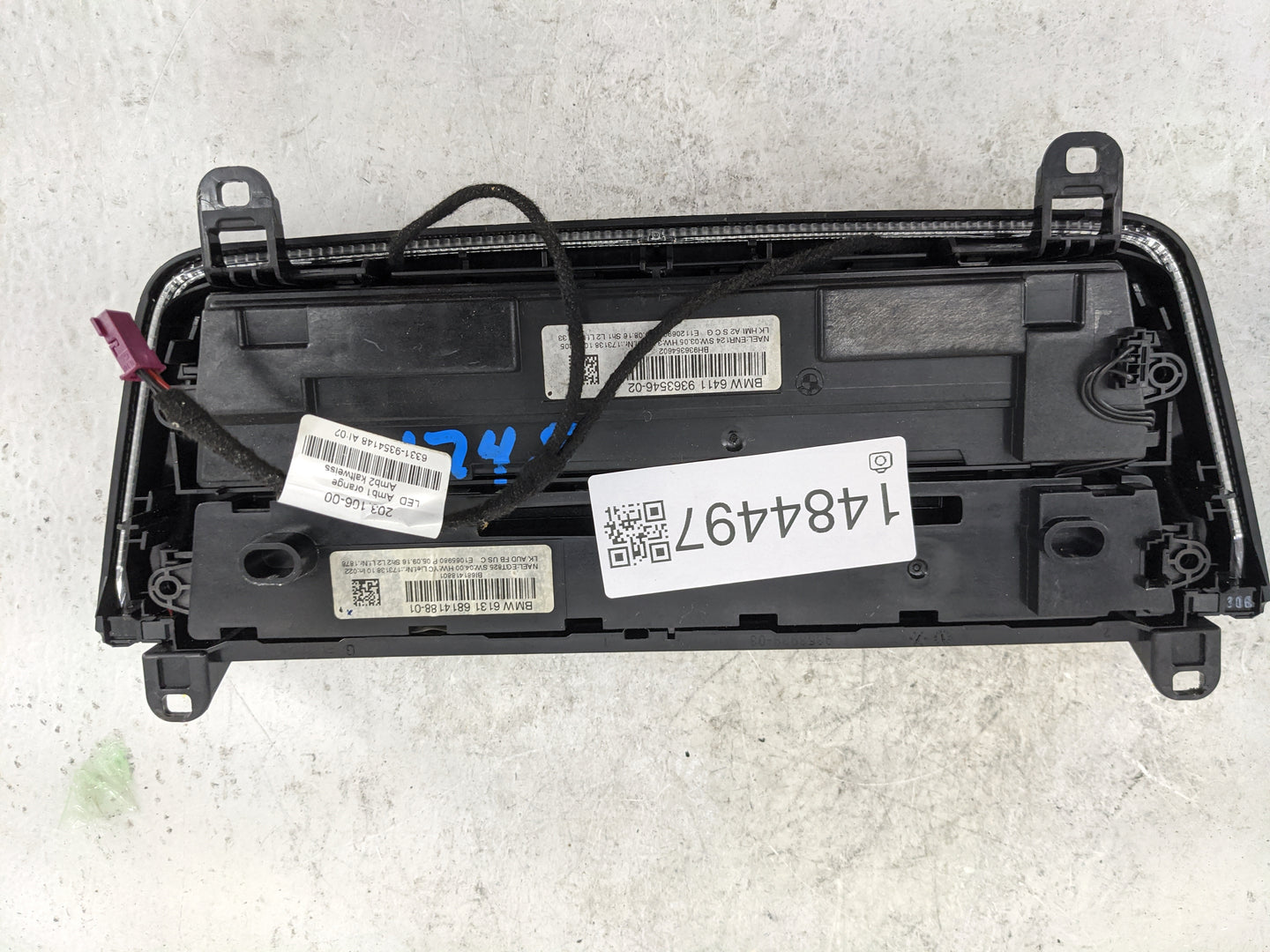 2016-2018 Bmw 320 Climate Control Module Temperature AC/Heater Replacement P/N:9358546-02 6814188-01 Fits OEM Used Auto Part