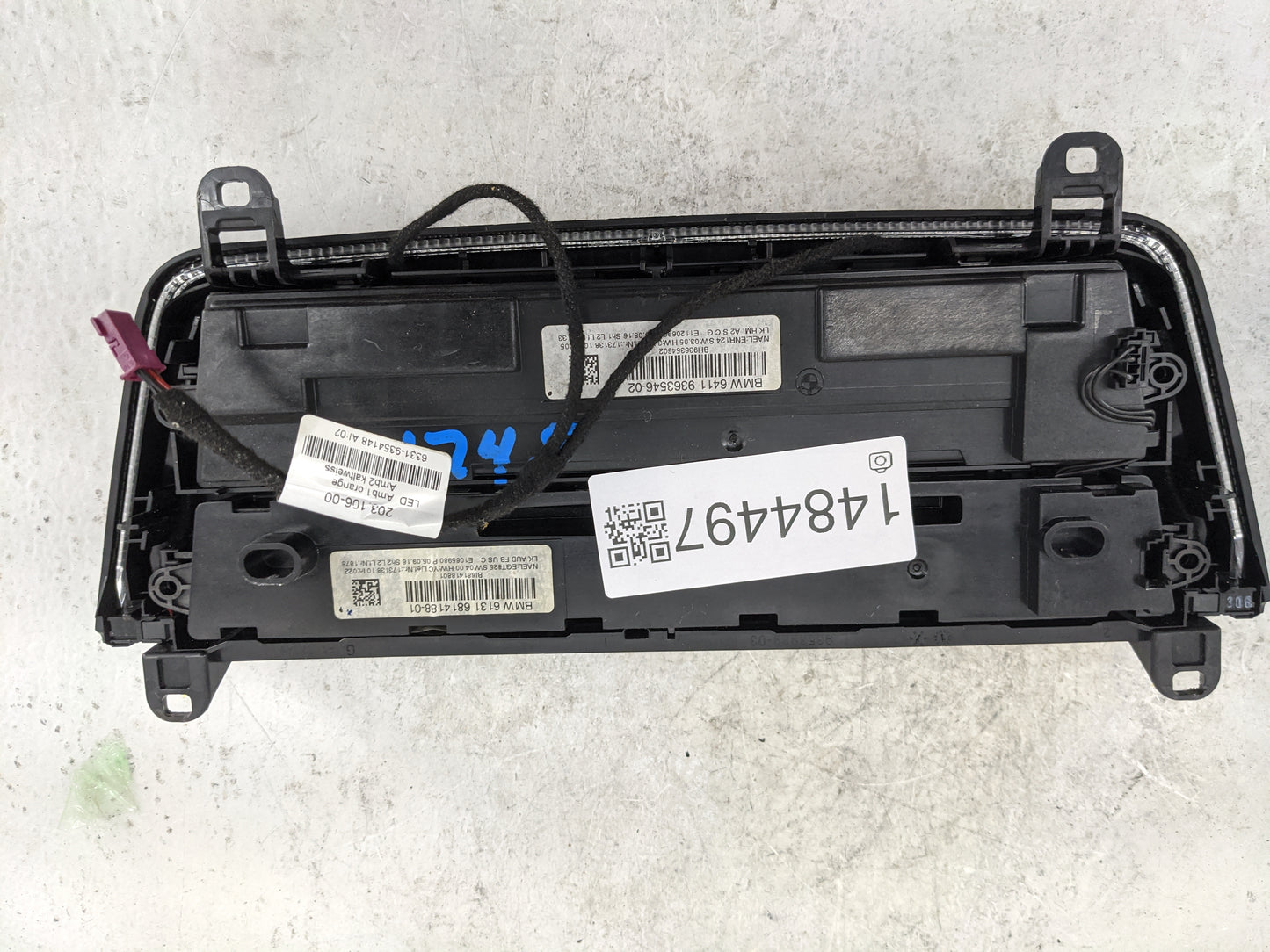 2016-2018 Bmw 320 Climate Control Module Temperature AC/Heater Replacement P/N:9358546-02 6814188-01 Fits OEM Used Auto Part