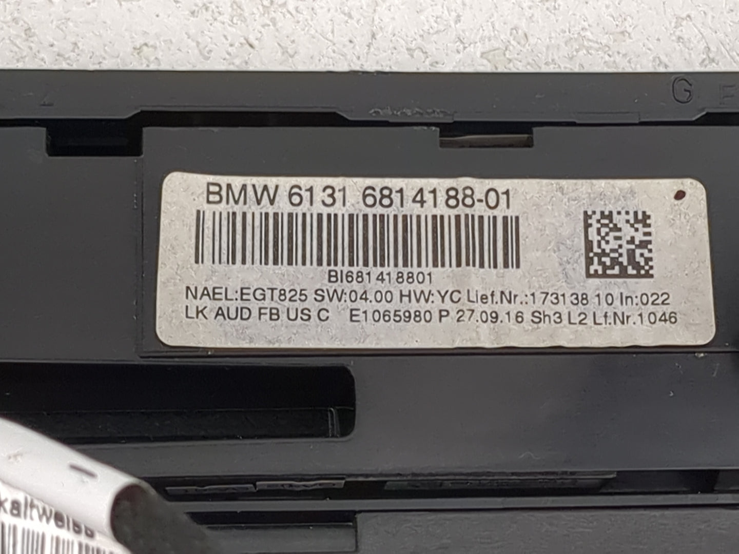 2016-2018 Bmw 320 Climate Control Module Temperature AC/Heater Replacement P/N:BMW 6131 6814188-01 BMW 6411 9363551-02 Fits 