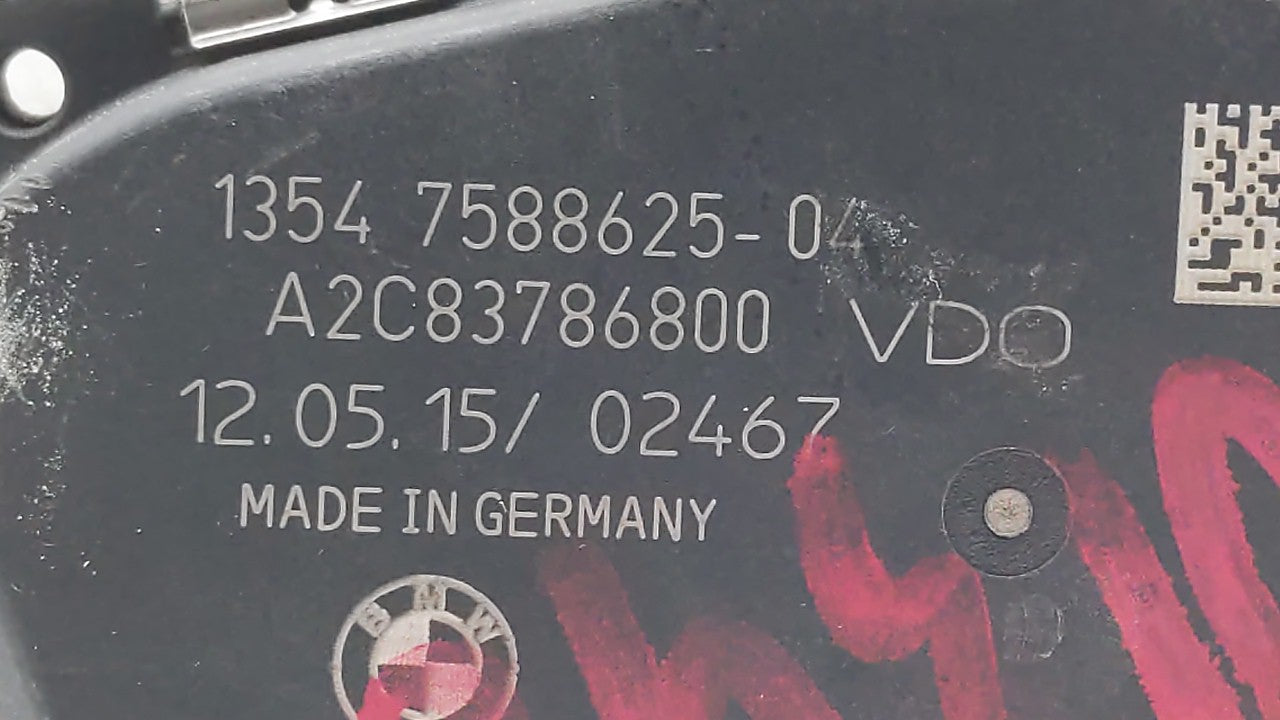2012-2018 Bmw 320i Throttle Body P/N:A2C53355204 1354 7588625 Fits Fits 2012 2013 2014 2015 2016 2017 2018 OEM Used Auto Par