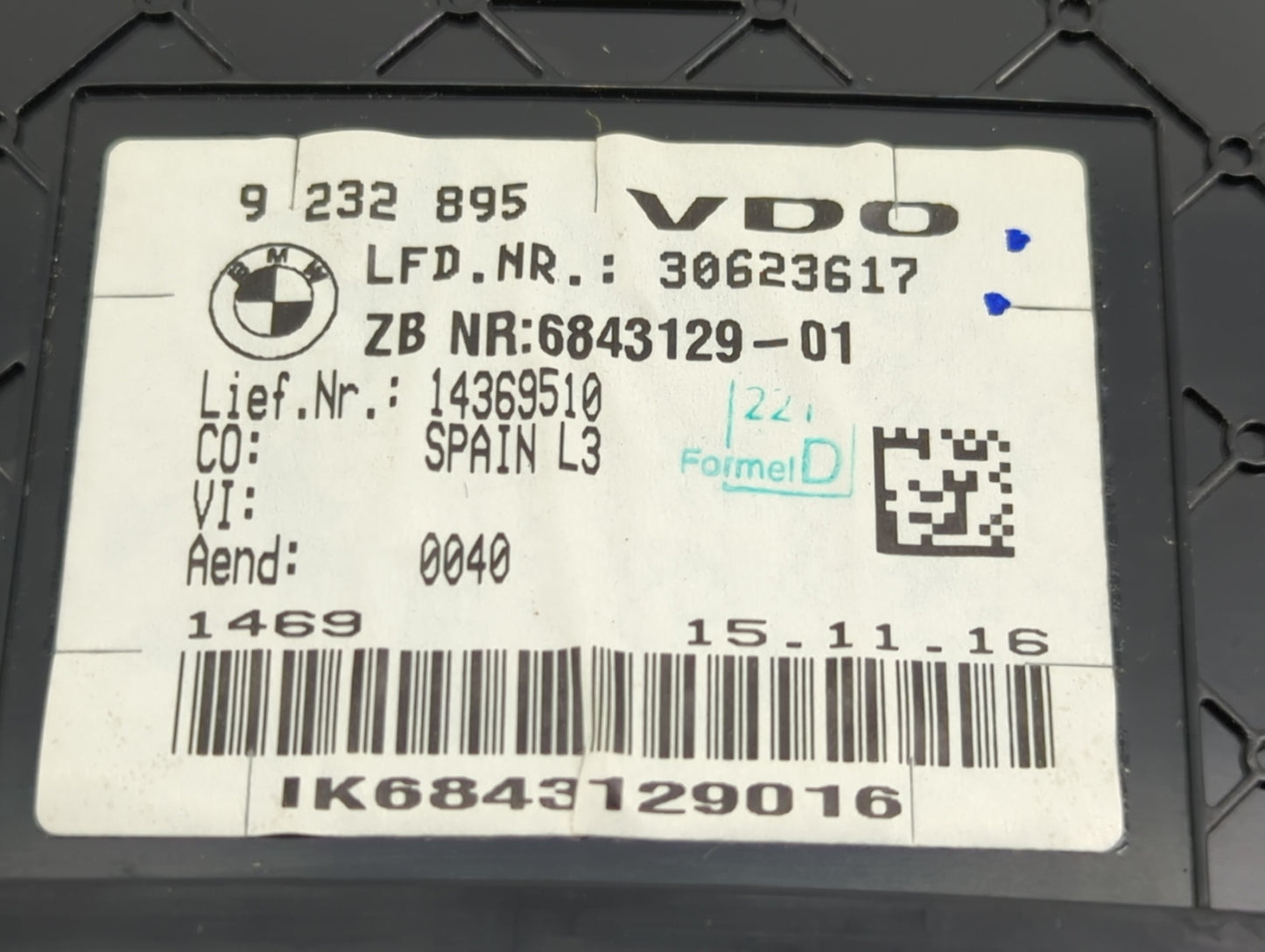 2017 Bmw 330i Instrument Cluster Speedometer Gauges P/N:9232895 6843129-01, 14369510, 30623617 Miles:4K Fits OEM Used Auto P