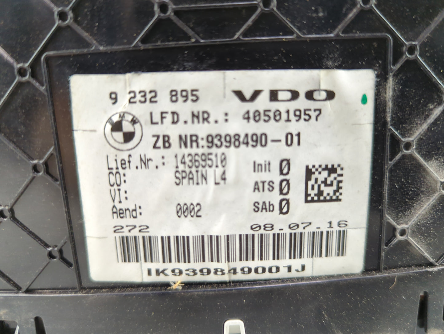 2017-2019 Bmw 330i Instrument Cluster Speedometer Gauges P/N:9232895 9398490-01 Miles:104K Fits OEM Used Auto Parts - Oemuse
