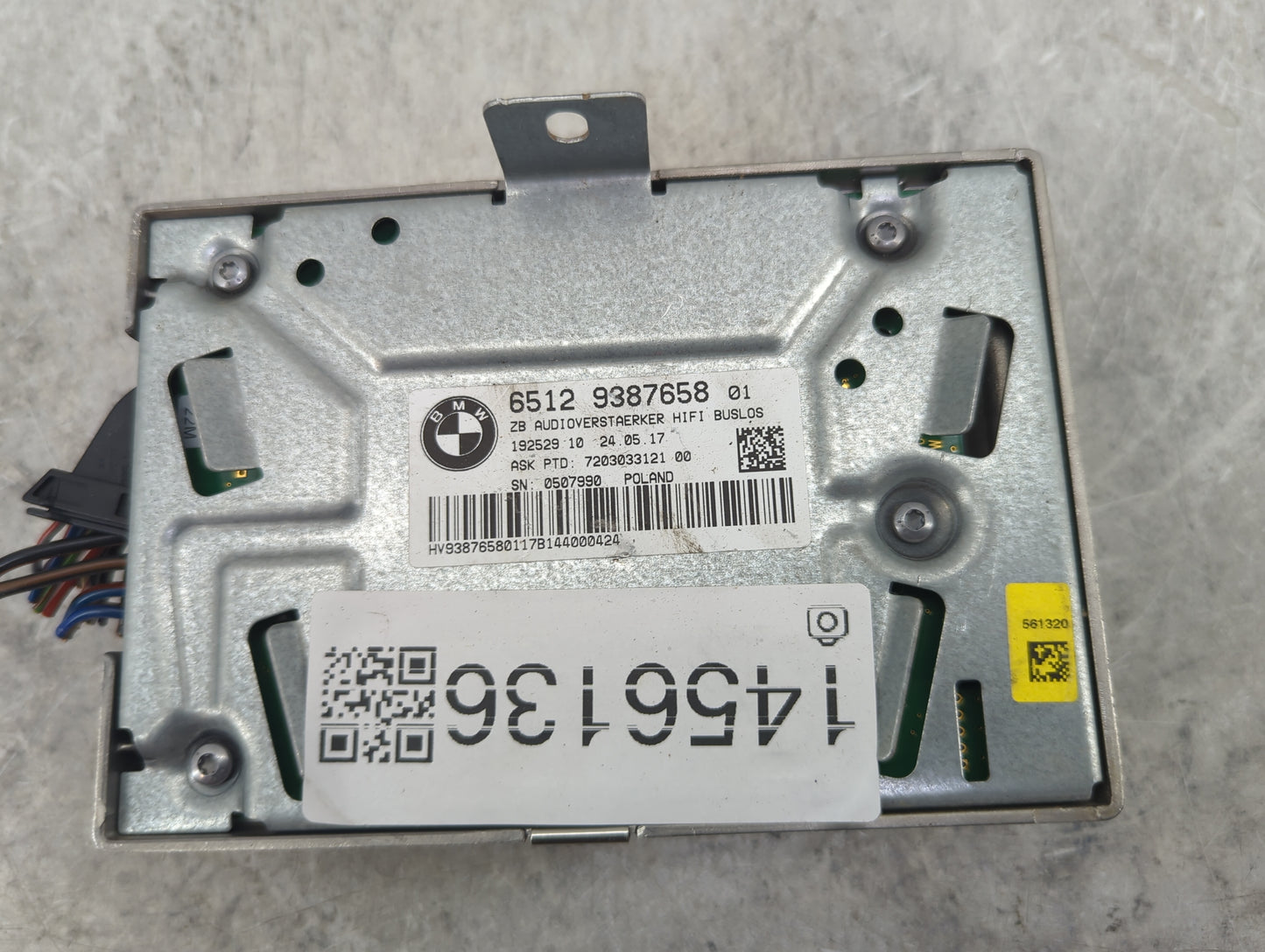 2017-2019 Bmw 330i Radio Speaker Amplifier 1456136 - Oemusedautoparts1.com