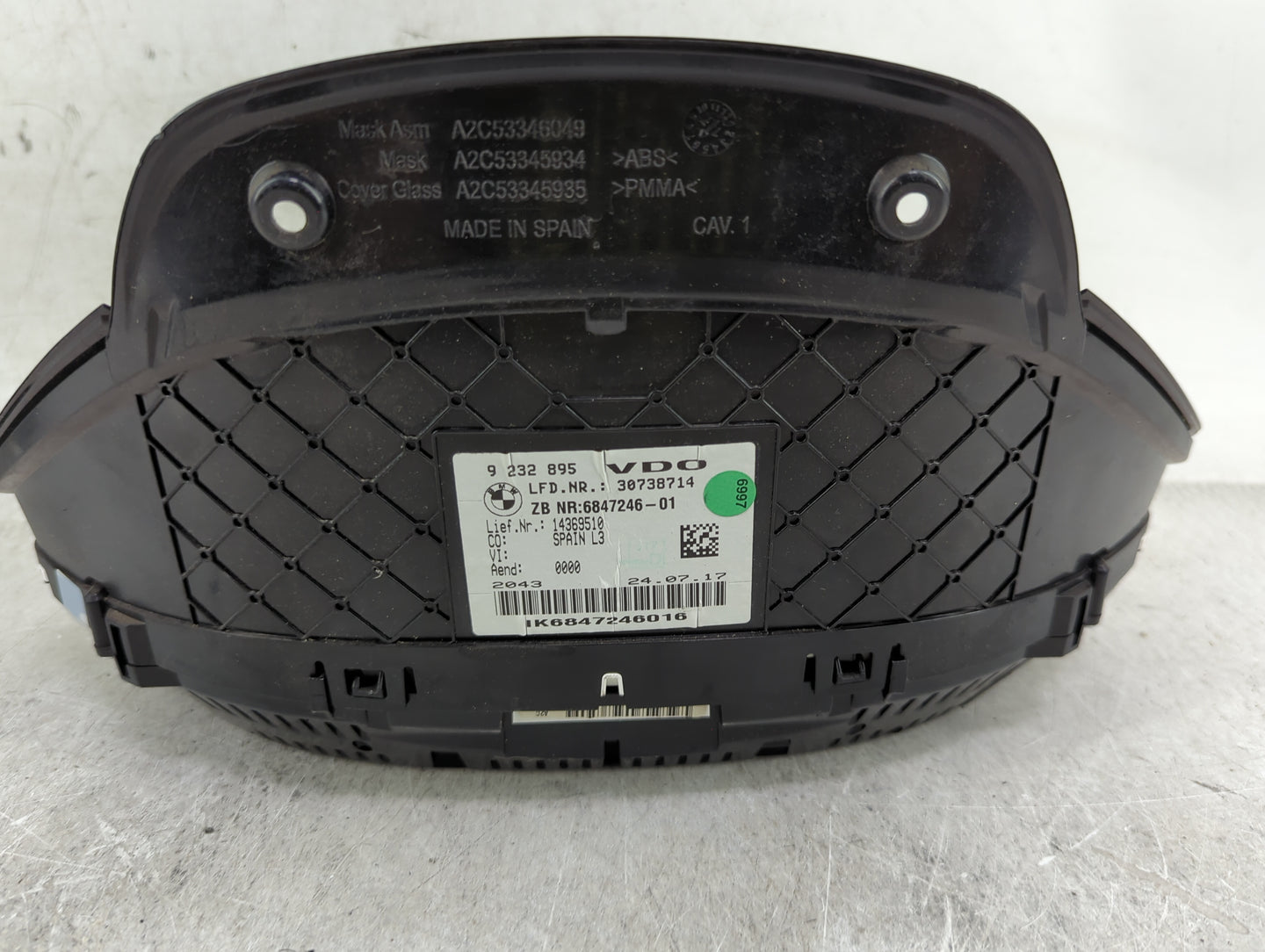 2017-2020 Bmw 430i Instrument Cluster Speedometer Gauges P/N:9232895 6847246-01 Miles:1K Fits OEM Used Auto Parts - Oemuseda