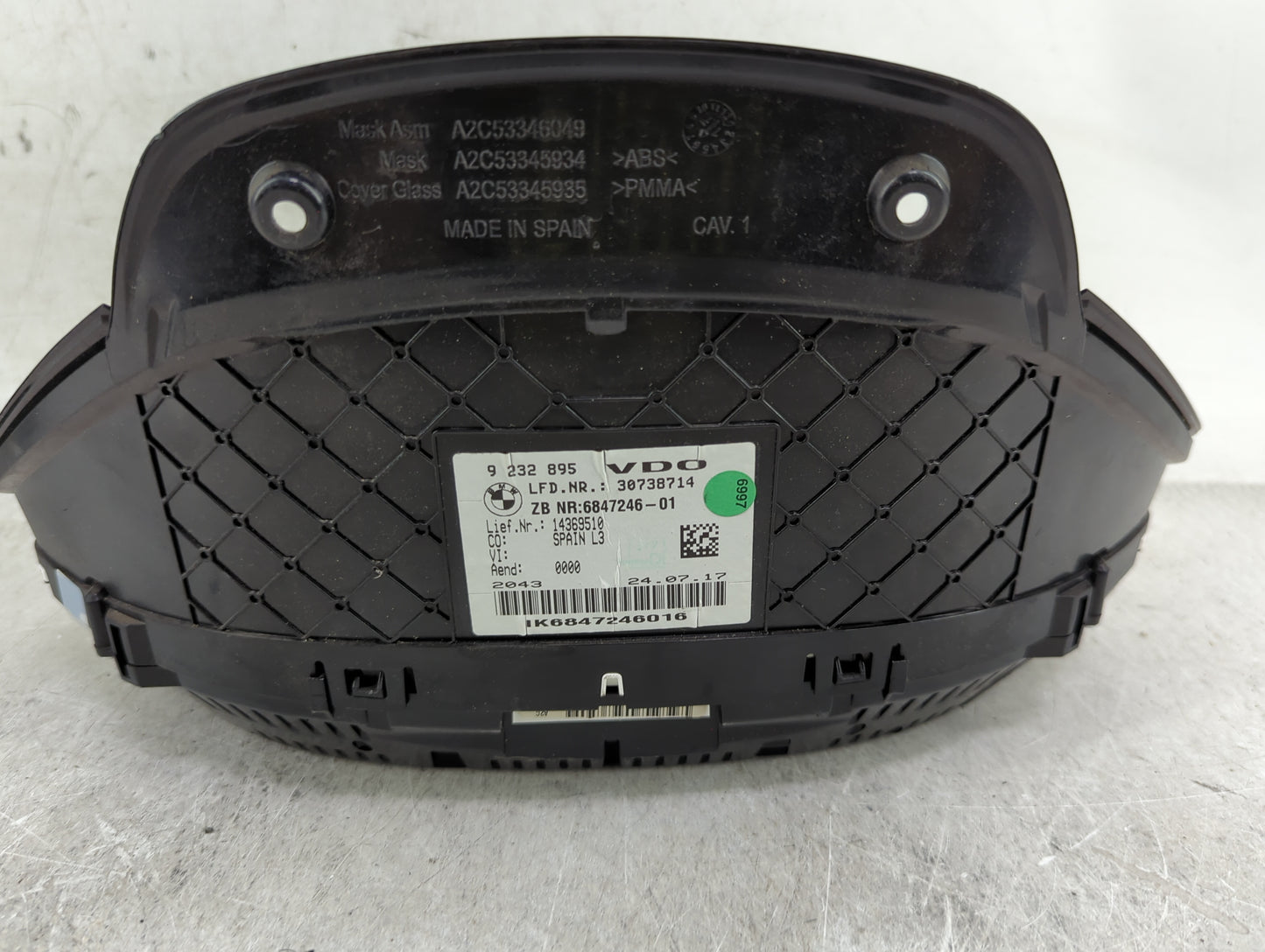2017-2020 Bmw 430i Instrument Cluster Speedometer Gauges P/N:9232895 6847246-01 Miles:1K Fits OEM Used Auto Parts - Oemuseda