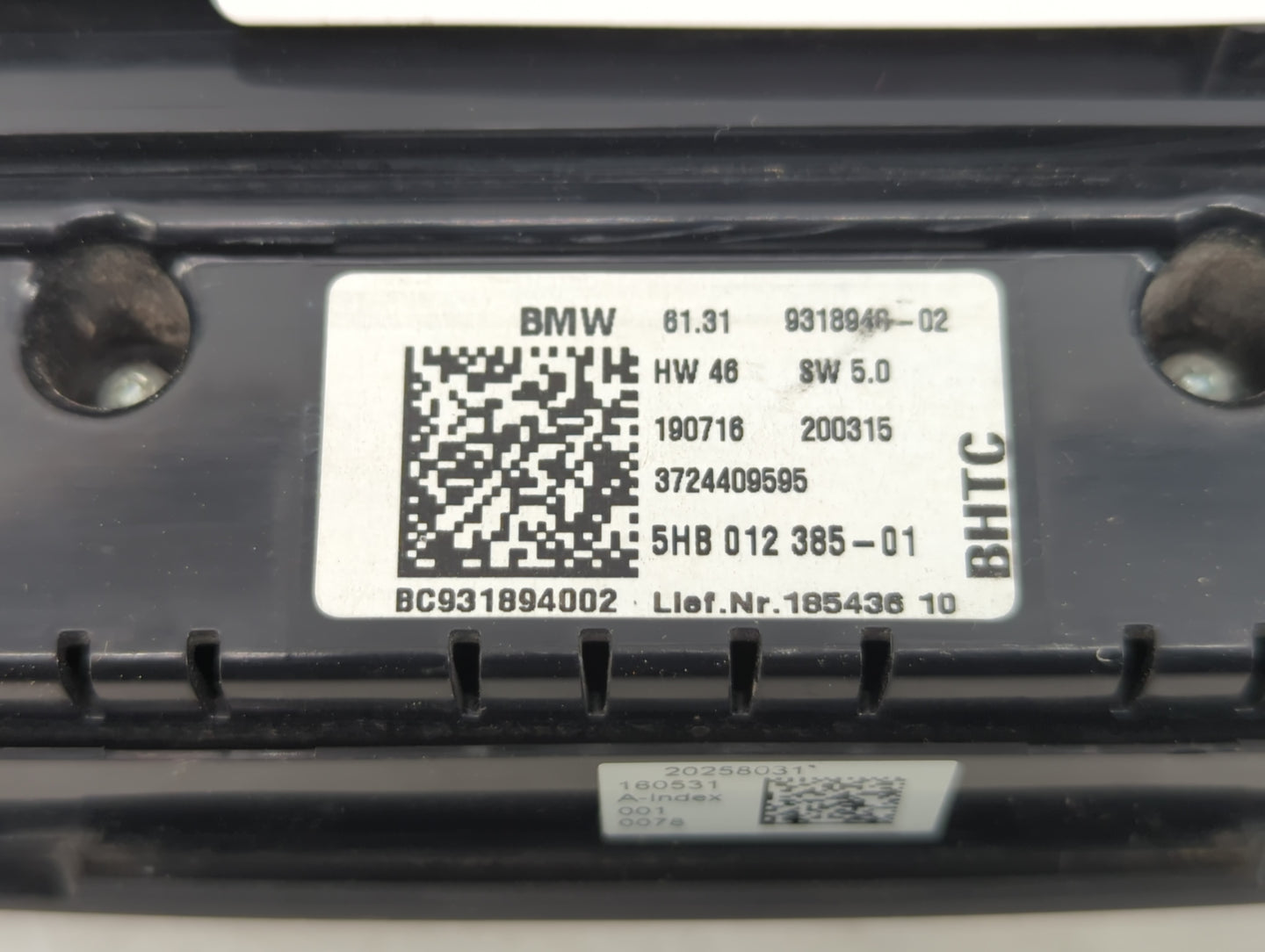 2017-2020 Bmw 540i Climate Control Module Temperature AC/Heater Replacement P/N:5HB 012 385-01 Fits Fits 2017 2018 2019 2020