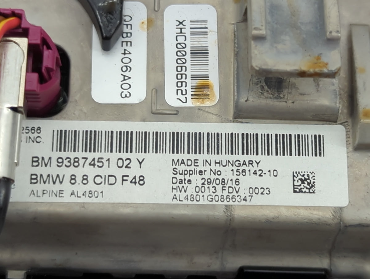 2016-2017 Bmw X1 Information Radio Display Screen - Oemusedautoparts1.com