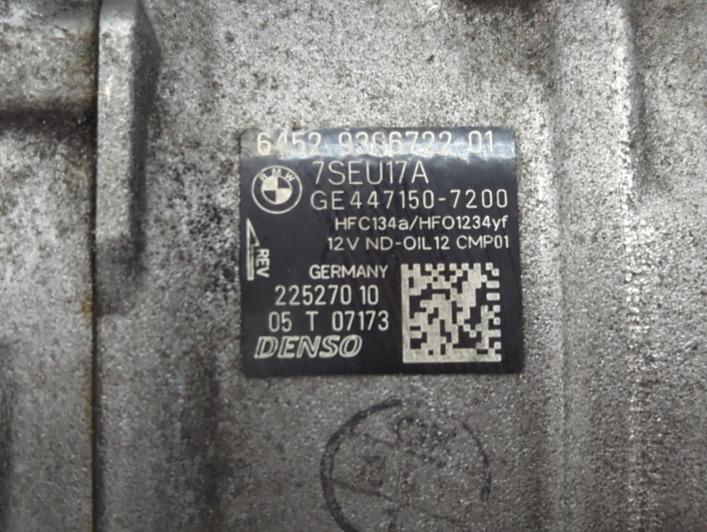 2013-2017 Bmw X3 Air Conditioning A/c Ac Compressor Oem - Oemusedautoparts1.com