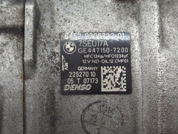 2013-2017 Bmw X3 Air Conditioning A/c Ac Compressor Oem