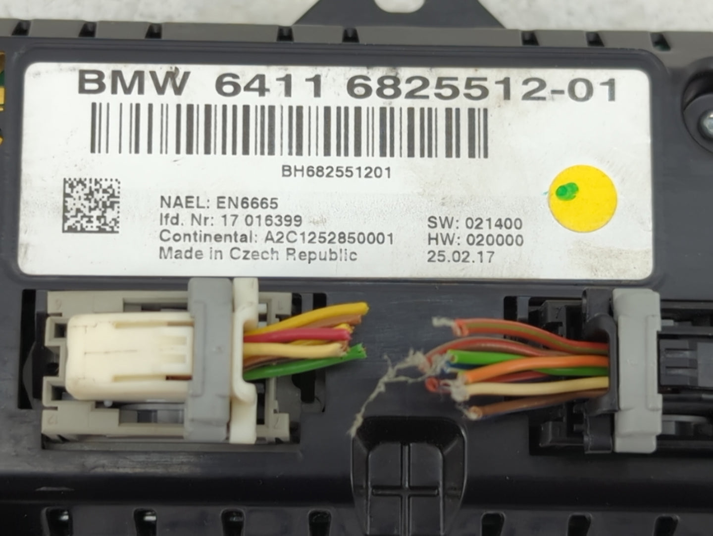 2015-2017 Bmw X3 Climate Control Module Temperature AC/Heater Replacement P/N:6825512-01 Fits Fits 2015 2016 2017 2018 OEM U