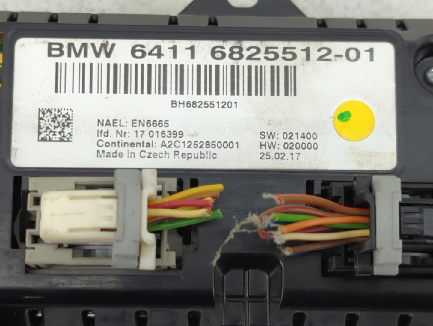 2015-2017 Bmw X3 Climate Control Module Temperature AC/Heater Replacement P/N:6825512-01 Fits Fits 2015 2016 2017 2018 OEM U