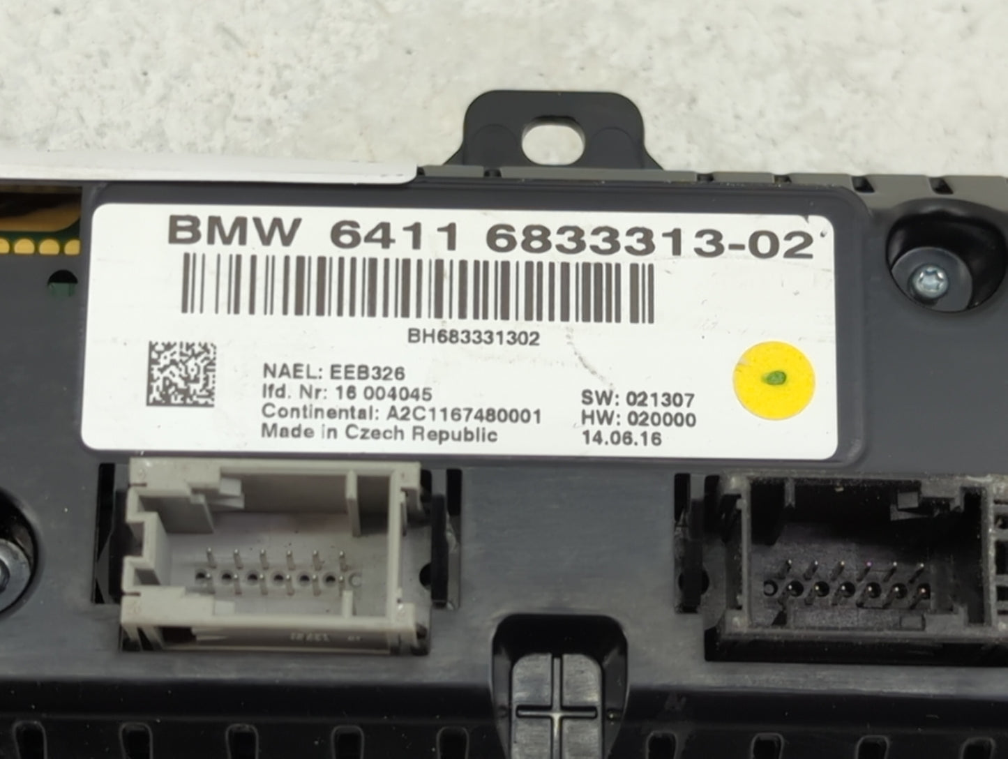 2015-2017 Bmw X3 Climate Control Module Temperature AC/Heater Replacement P/N:6833313-02 Fits Fits 2015 2016 2017 2018 OEM U