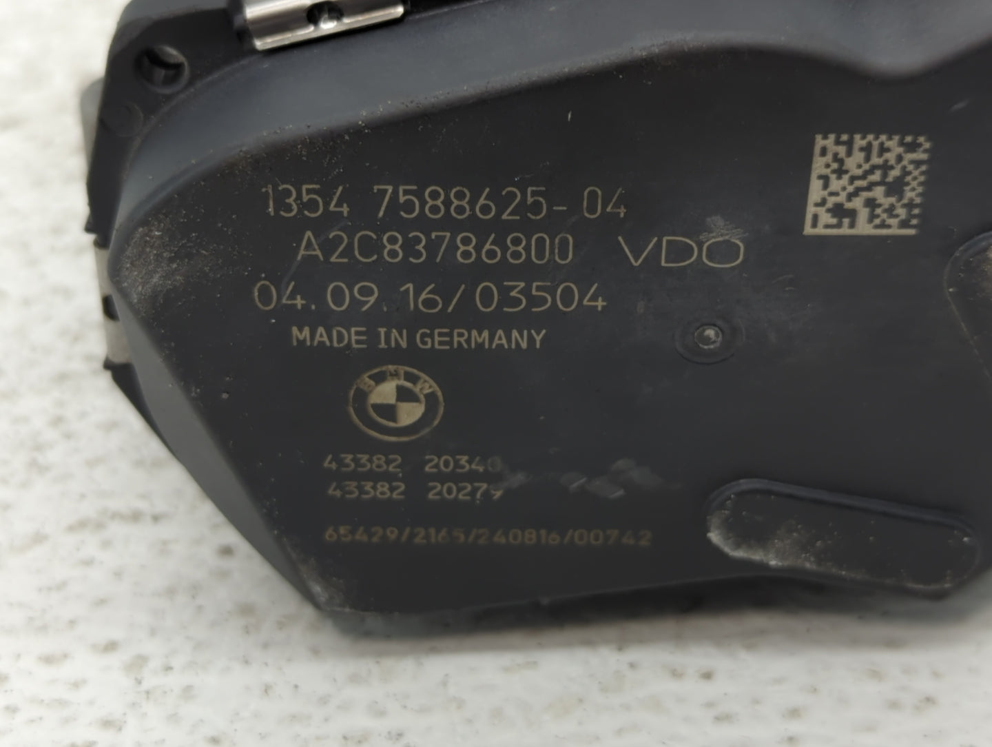 2013-2017 Bmw X3 Throttle Body P/N:1354 7588625-04 1354 7588625-03 Fits Fits 2012 2013 2014 2015 2016 2017 2018 OEM Used Aut