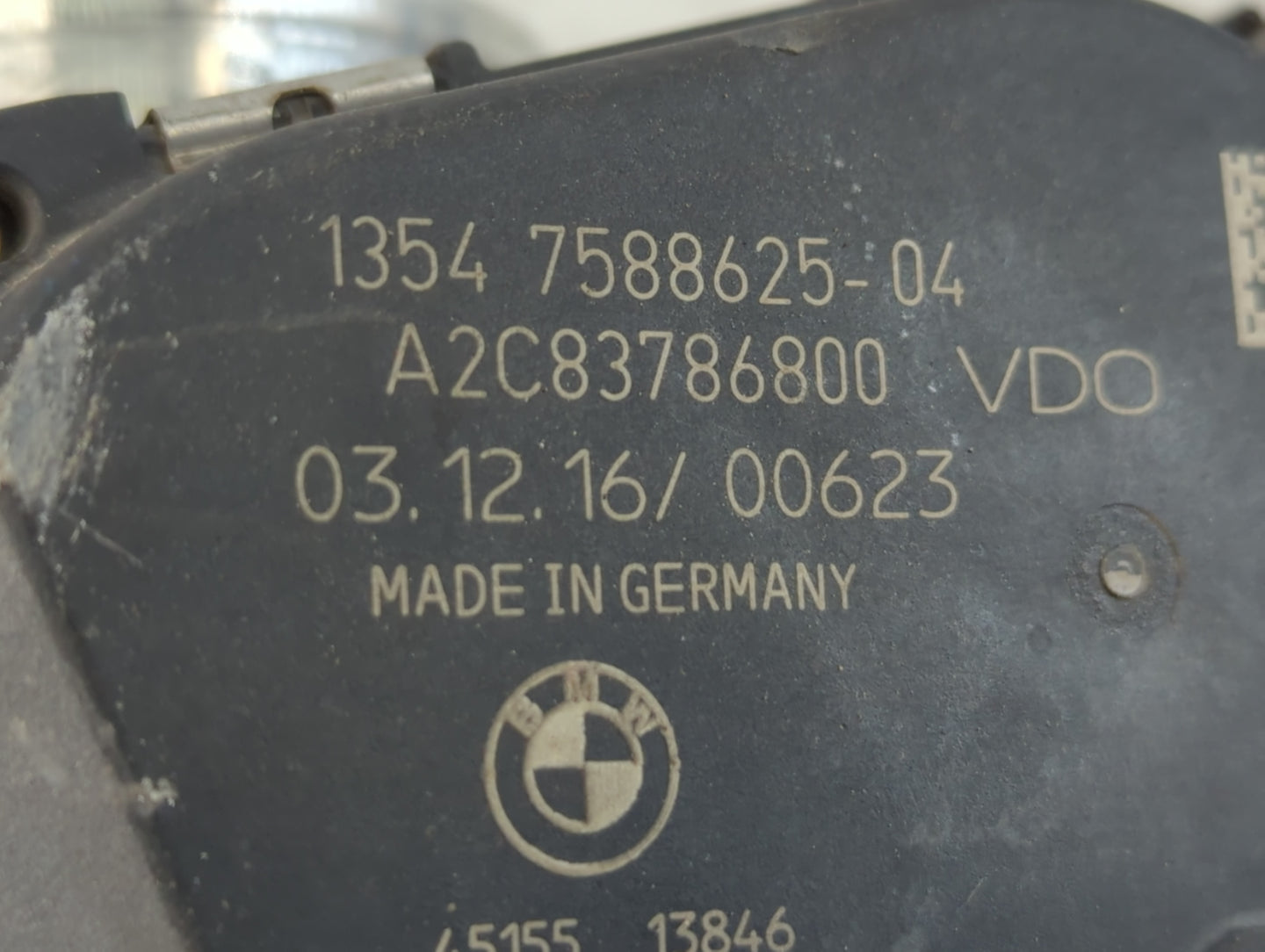 2015-2017 Bmw X3 Throttle Body P/N:1354 7588625-04 A2C83786800 Fits Fits 2014 2015 2016 2017 2018 OEM Used Auto Parts - Oemu