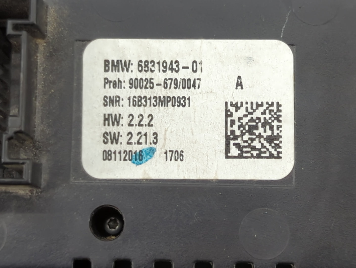 2014-2018 Bmw X5 Climate Control Module Temperature AC/Heater Replacement P/N:6831943-01 90025-679/0047 Fits OEM Used Auto P