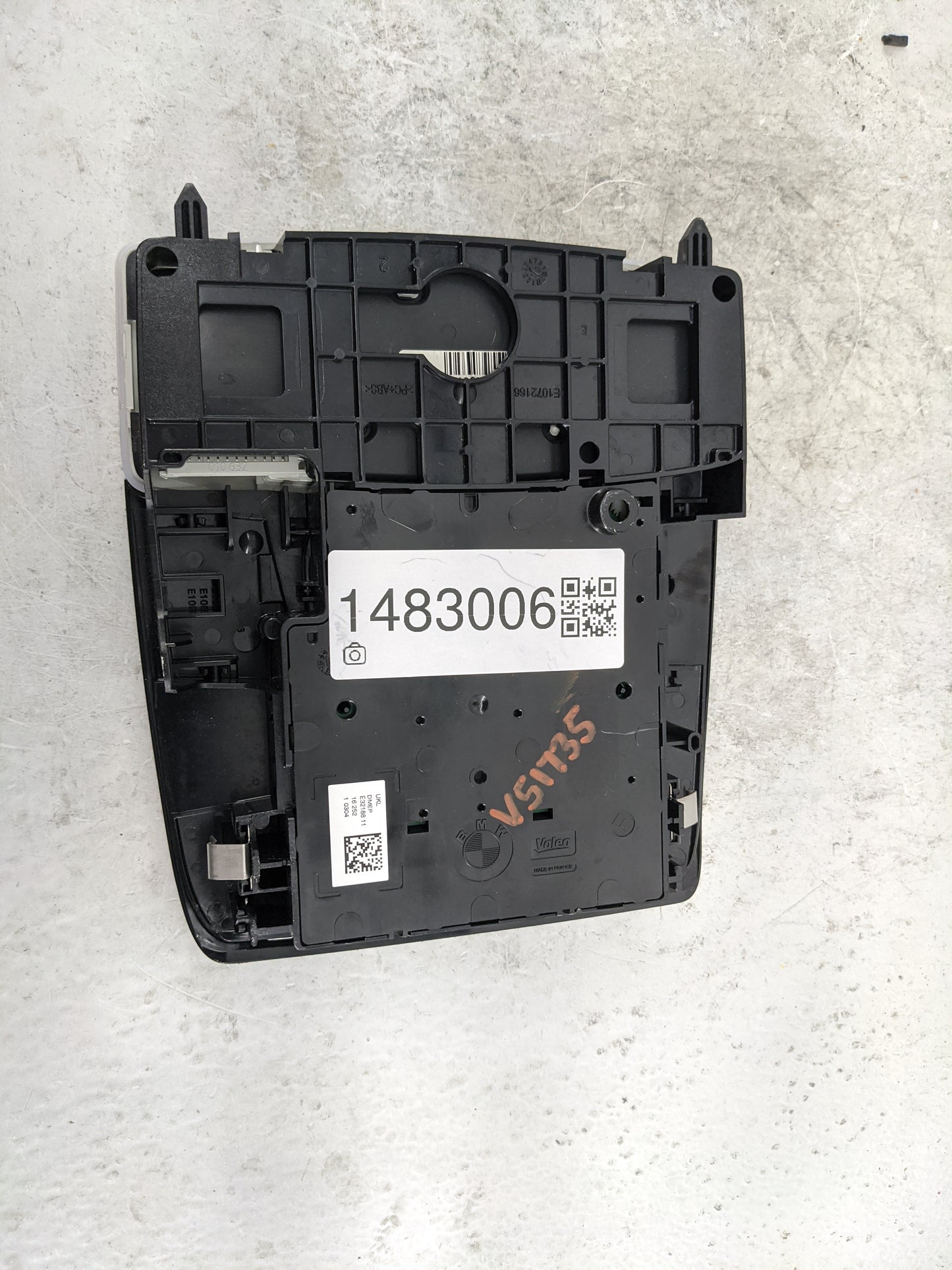 2017 Bmw X5 Overhead Roof Console Black - Oemusedautoparts1.com