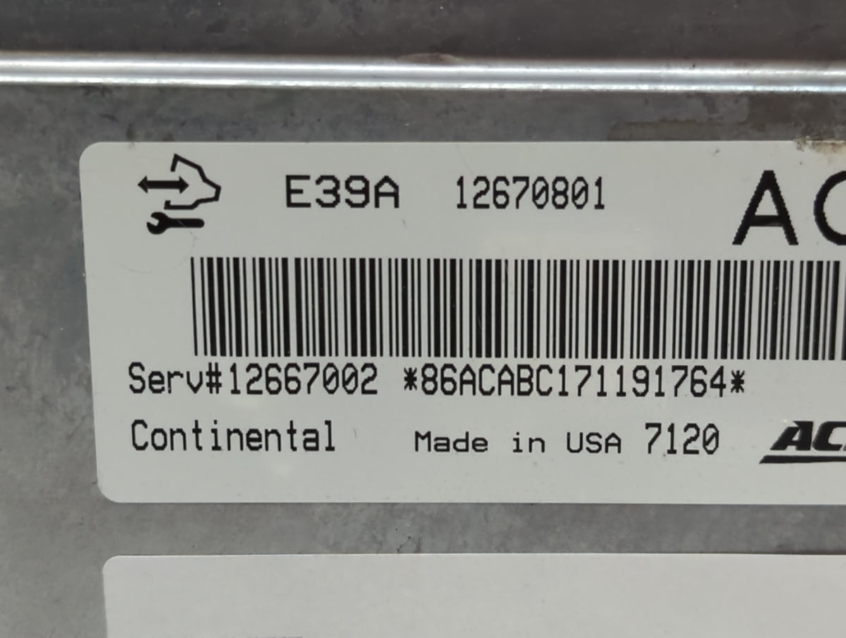 2017 Buick Enclave PCM Engine Control Computer ECU ECM PCU OEM P/N:12670801 Fits 2018 2019 2020 OEM Used Auto Parts - Oemuse