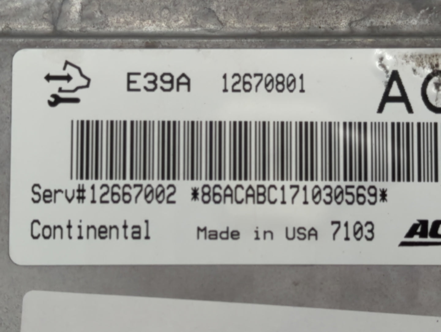 2017 Buick Enclave PCM Engine Control Computer ECU ECM PCU OEM P/N:12670001 Fits Fits 2018 2019 2020 OEM Used Auto Parts - O