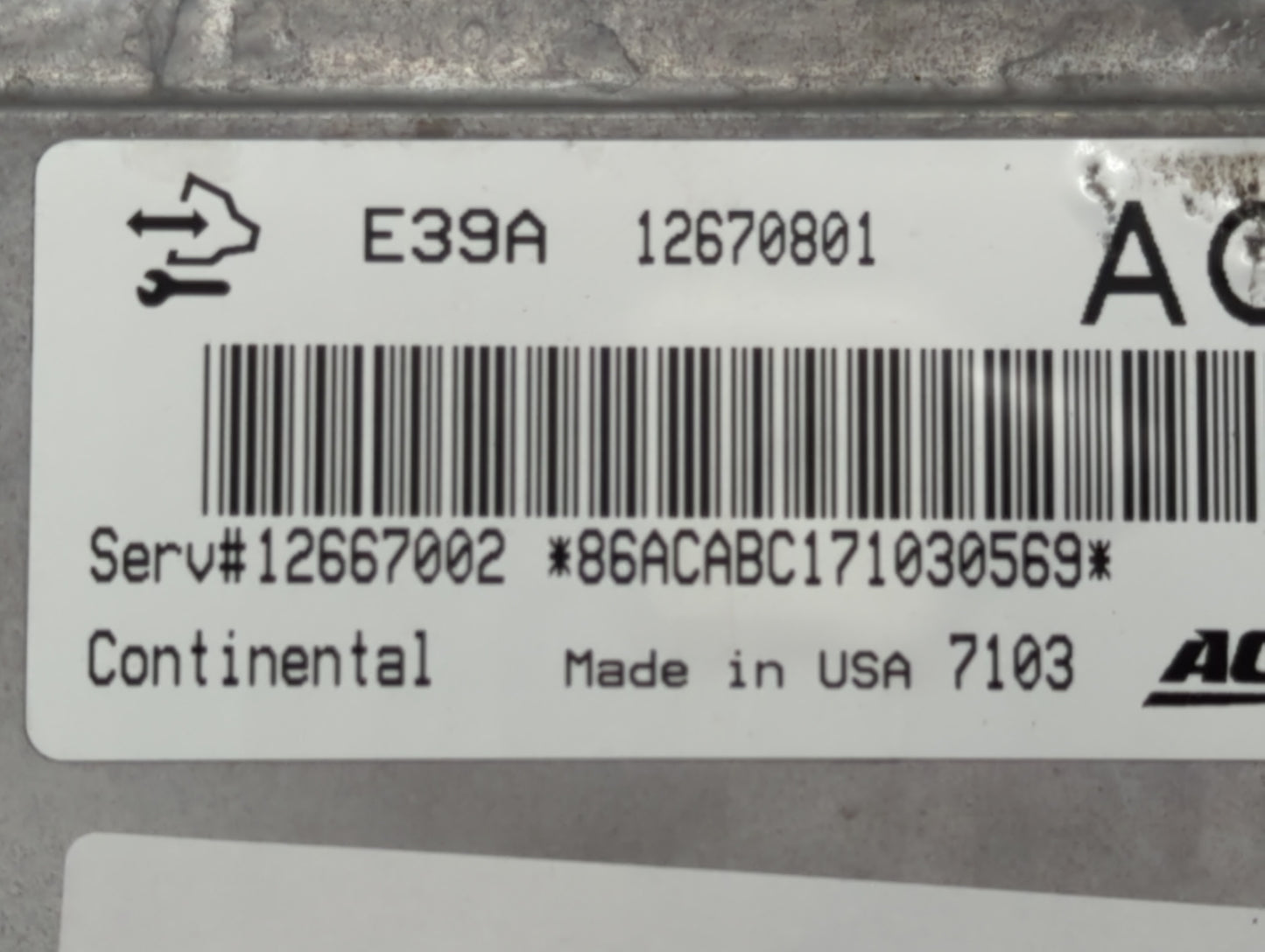 2017 Buick Enclave PCM Engine Control Computer ECU ECM PCU OEM P/N:12670001 Fits Fits 2018 2019 2020 OEM Used Auto Parts - O