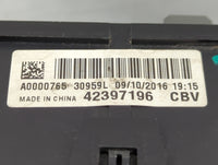 2017 Buick Encore Fusebox Fuse Box Panel Relay Module P/N:42397196 Fits OEM Used Auto Parts - Oemusedautoparts1.com