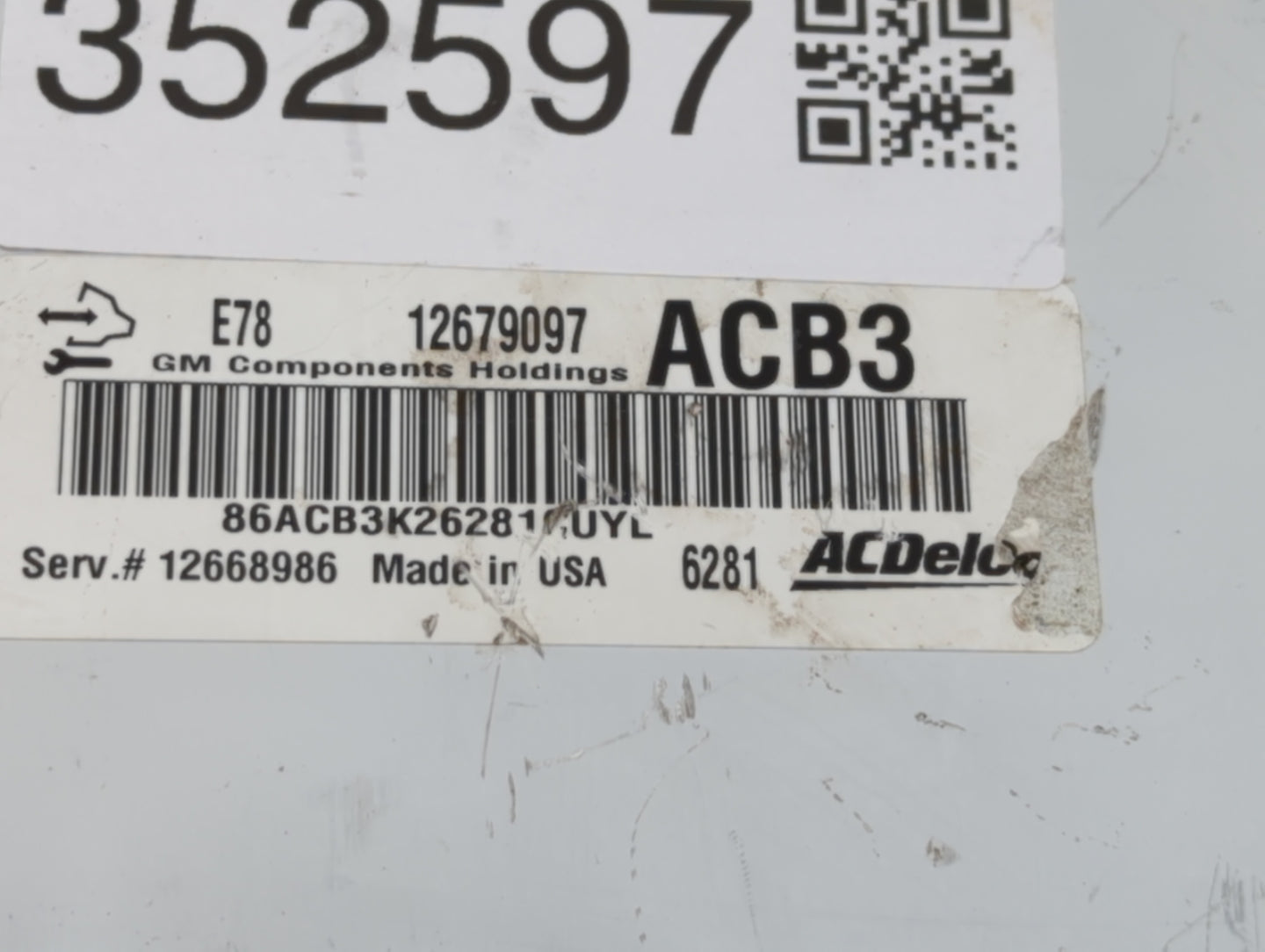 2017-2019 Buick Encore PCM Engine Control Computer ECU ECM PCU OEM P/N:12697793 12706635, 12679097 Fits Fits 2017 2018 2019 