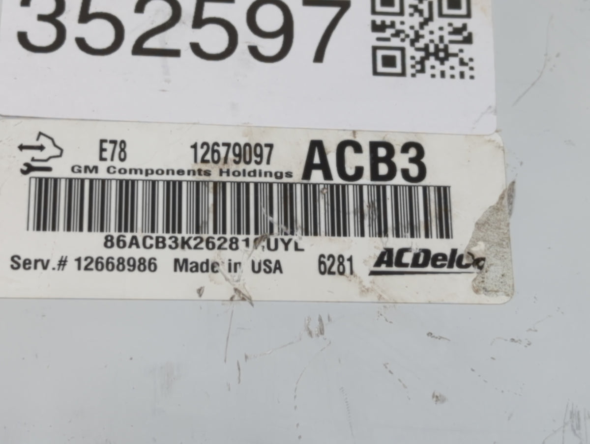 2017-2021 Buick Encore PCM Engine Control Computer ECU ECM PCU OEM P/N:12697793 12706635, 12679097 Fits 2017 2018 2019 2020 