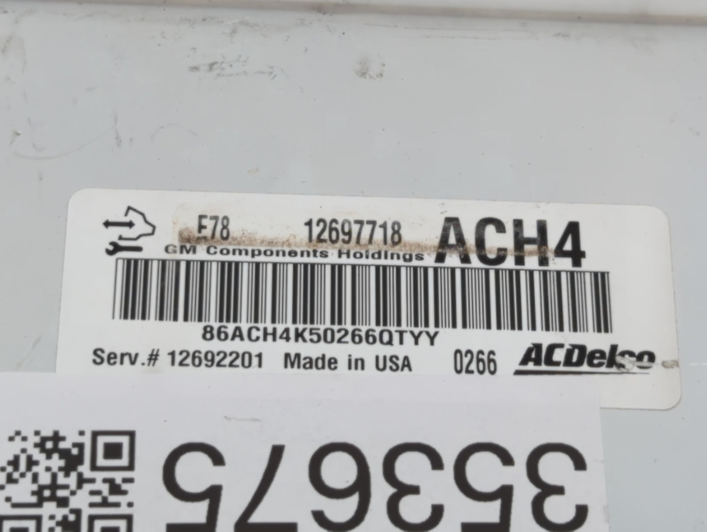 2017-2019 Buick Encore PCM Engine Control Computer ECU ECM PCU OEM P/N:12697793 12706635, 12679097 Fits Fits 2017 2018 2019 