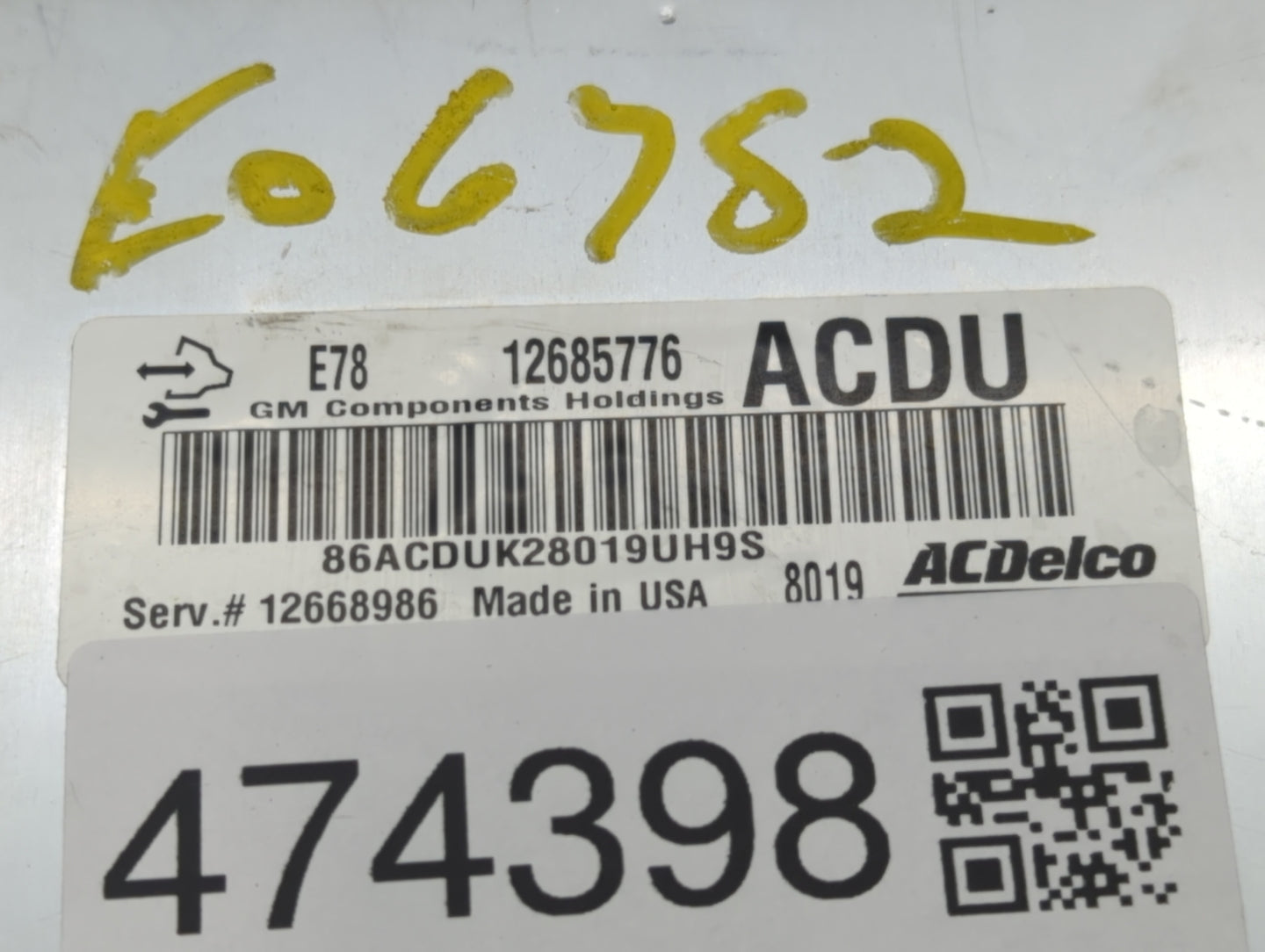 2017-2021 Buick Encore PCM Engine Control Computer ECU ECM PCU OEM P/N:12668986 12685776 Fits Fits 2017 2018 2019 2020 2021 