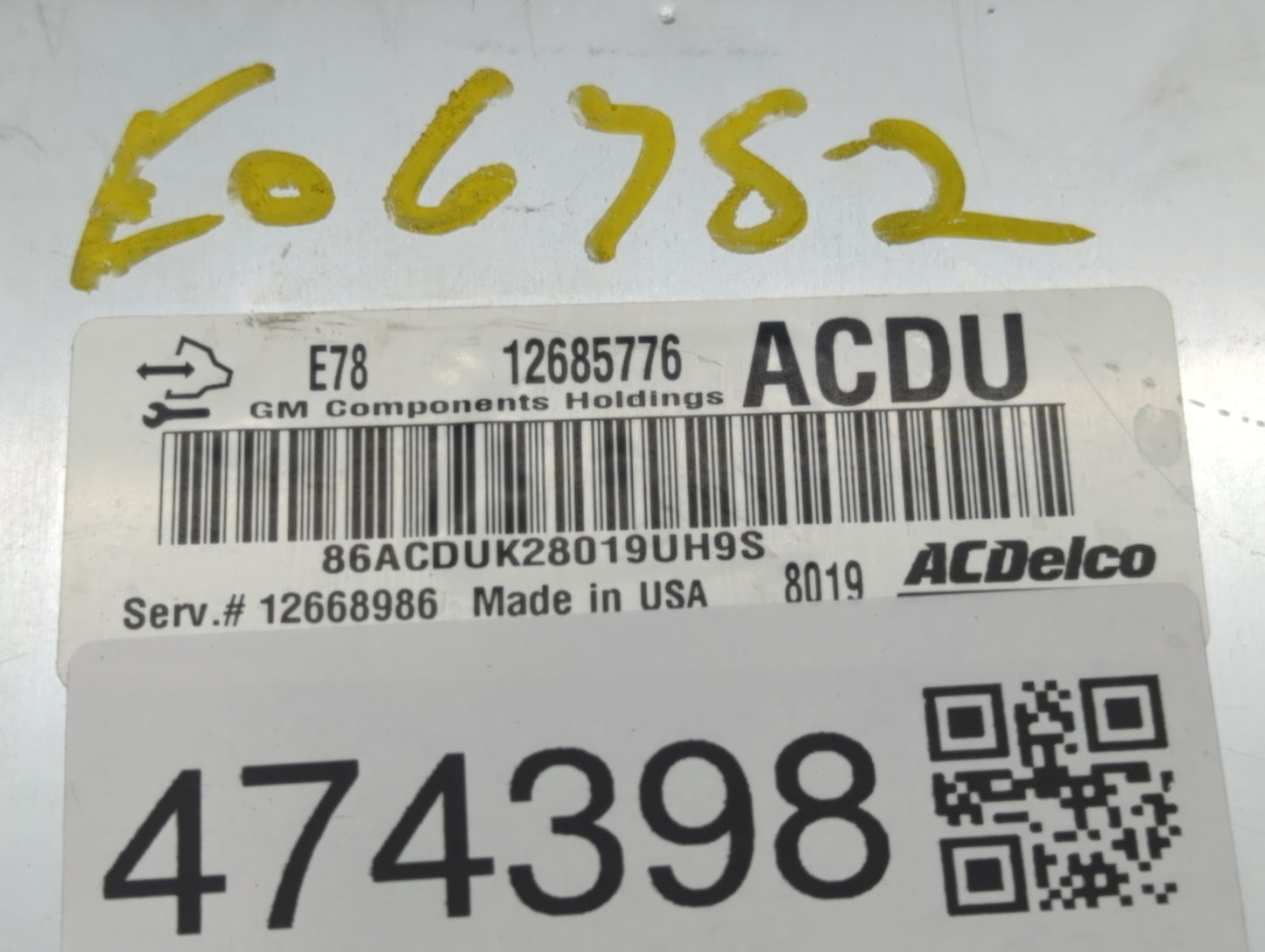 2017-2021 Buick Encore PCM Engine Control Computer ECU ECM PCU OEM P/N:12668986 12685776 Fits Fits 2017 2018 2019 2020 2021 