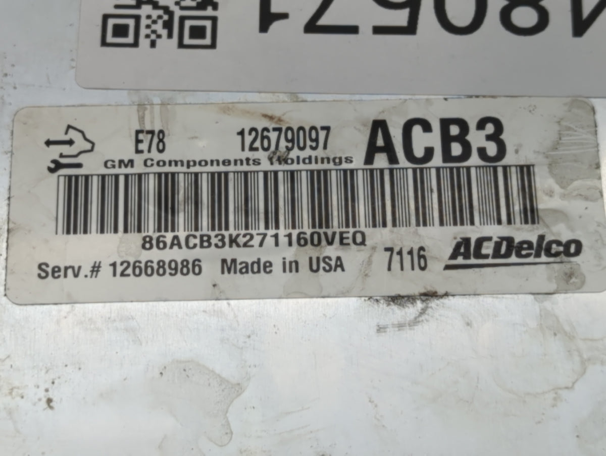 2017-2021 Buick Encore PCM Engine Control Computer ECU ECM PCU OEM P/N:12668986 12677671, 12685776 Fits 2017 2018 2019 2020 