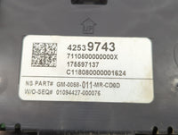 2017 Buick Encore Instrument Cluster Speedometer Gauges P/N:42539743 Fits OEM Used Auto Parts - Oemusedautoparts1.com