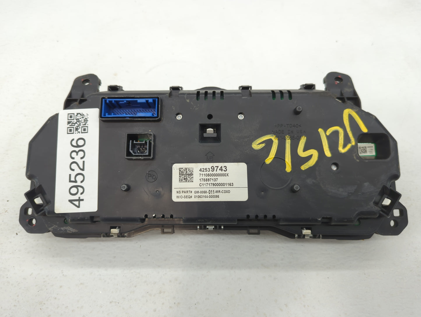 2017 Buick Encore Instrument Cluster Speedometer Gauges P/N:42539743 Fits OEM Used Auto Parts - Oemusedautoparts1.com