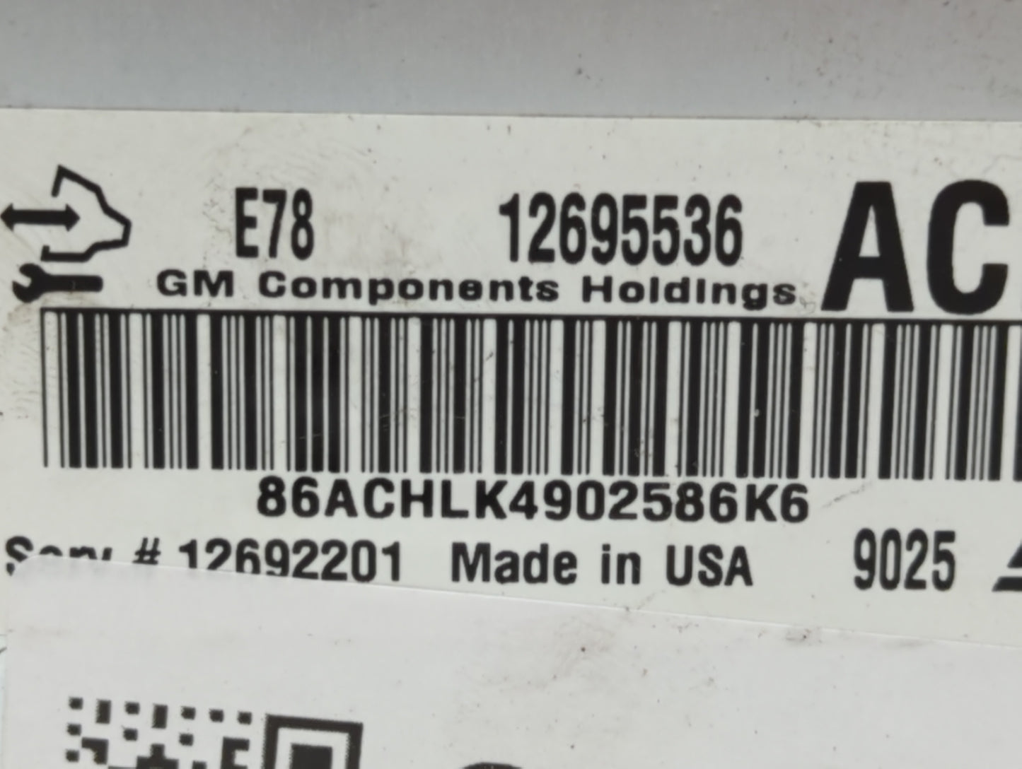 2017-2021 Buick Encore PCM Engine Control Computer ECU ECM PCU OEM P/N:12695536 Fits Fits 2017 2018 2019 2020 2021 OEM Used 