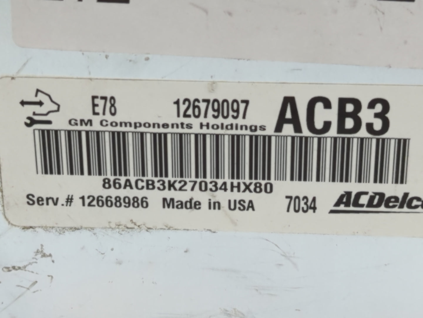 2017-2021 Buick Encore PCM Engine Control Computer ECU ECM PCU OEM P/N:12679097 Fits Fits 2017 2018 2019 2020 2021 OEM Used 