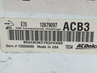 2017-2021 Buick Encore PCM Engine Control Computer ECU ECM PCU OEM P/N:12679097 Fits Fits 2017 2018 2019 2020 2021 OEM Used 