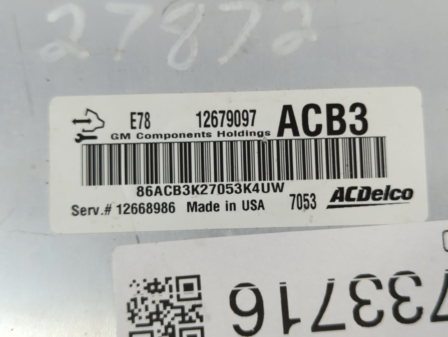 2017-2021 Buick Encore PCM Engine Control Computer ECU ECM PCU OEM P/N:12668986 12679097 Fits Fits 2017 2018 2019 2020 2021 