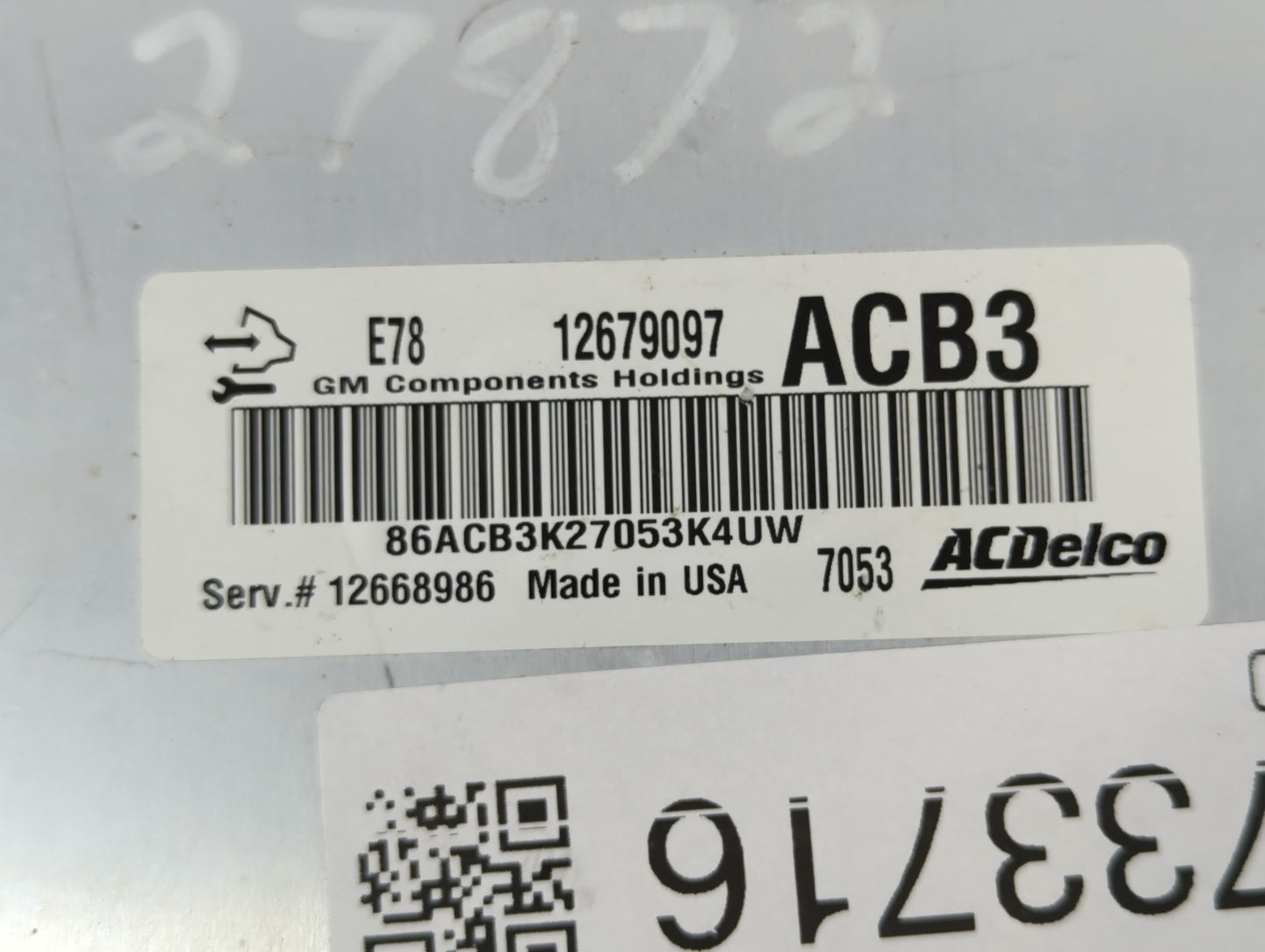 2017-2021 Buick Encore PCM Engine Control Computer ECU ECM PCU OEM P/N:12668986 12679097 Fits Fits 2017 2018 2019 2020 2021 