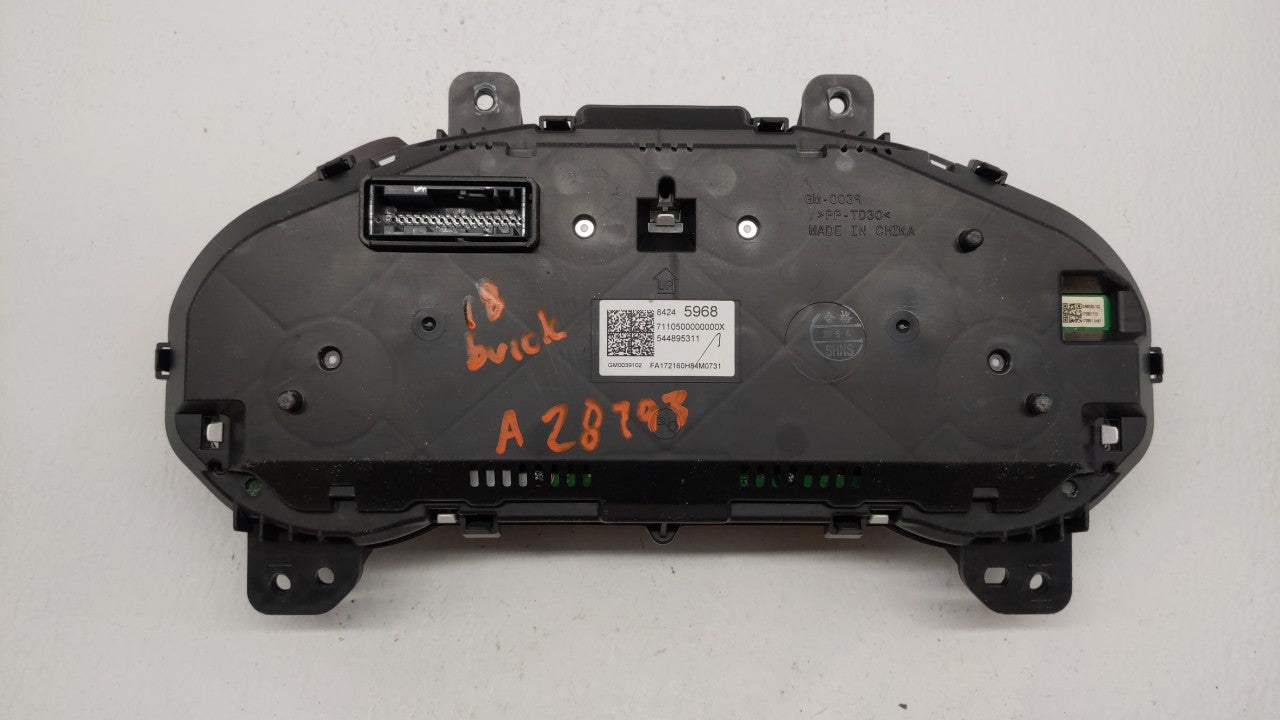 2017-2018 Buick Envision Instrument Cluster Speedometer Gauges P/N:84245968 Fits Fits 2017 2018 OEM Used Auto Parts - Oemuse