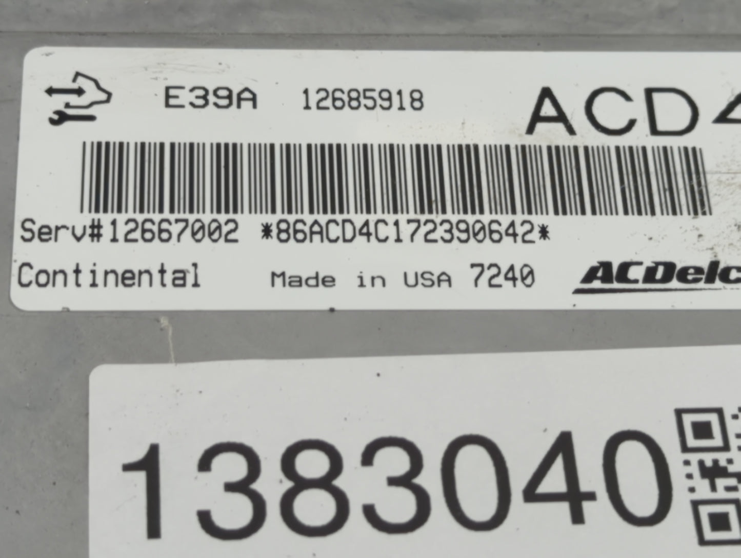 2017 Buick Regal PCM Engine Control Computer ECU ECM PCU OEM P/N:12685918 Fits Fits 2018 2019 2020 OEM Used Auto Parts - Oem