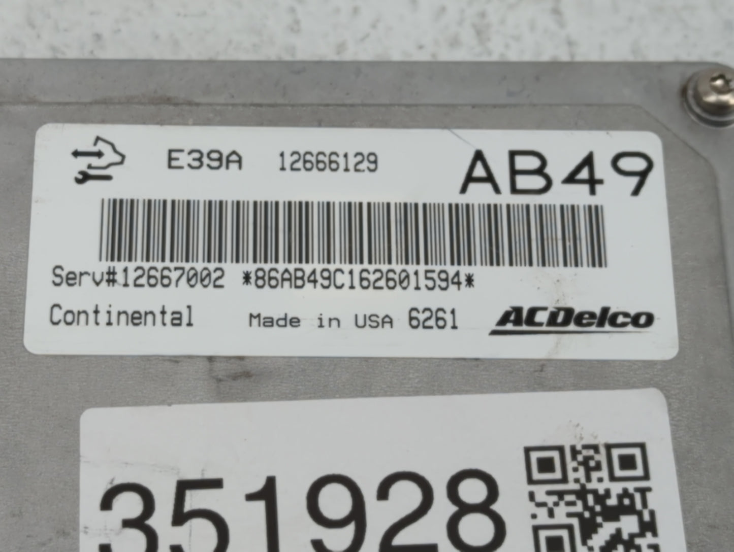 2017 Buick Regal PCM Engine Control Computer ECU ECM PCU OEM P/N:12685918 12667002, 12698026, 12673932 Fits Fits 2018 2019 O