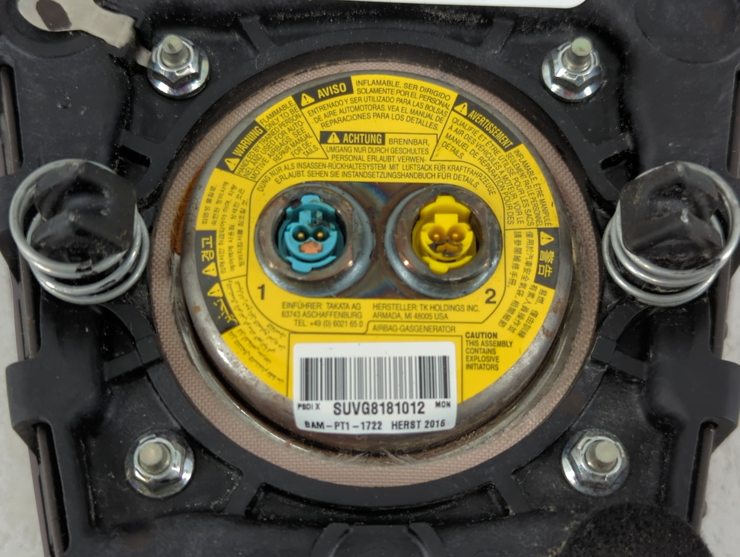 2012-2017 Buick Verano Air Bag Driver Left Steering Wheel Mounted P/N:SUVG8181012 Fits Fits 2012 2013 2014 2015 2016 2017 OE